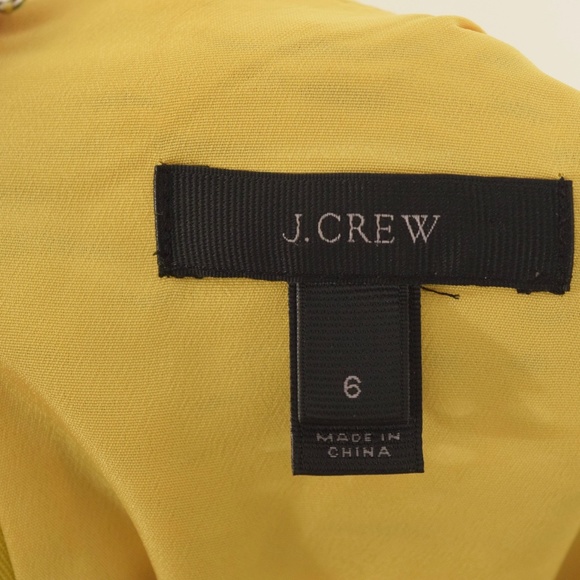 ❌SOLD❌J.Crew Yellow Jacquard Fit & Flare Dress - Picture 4 of 8